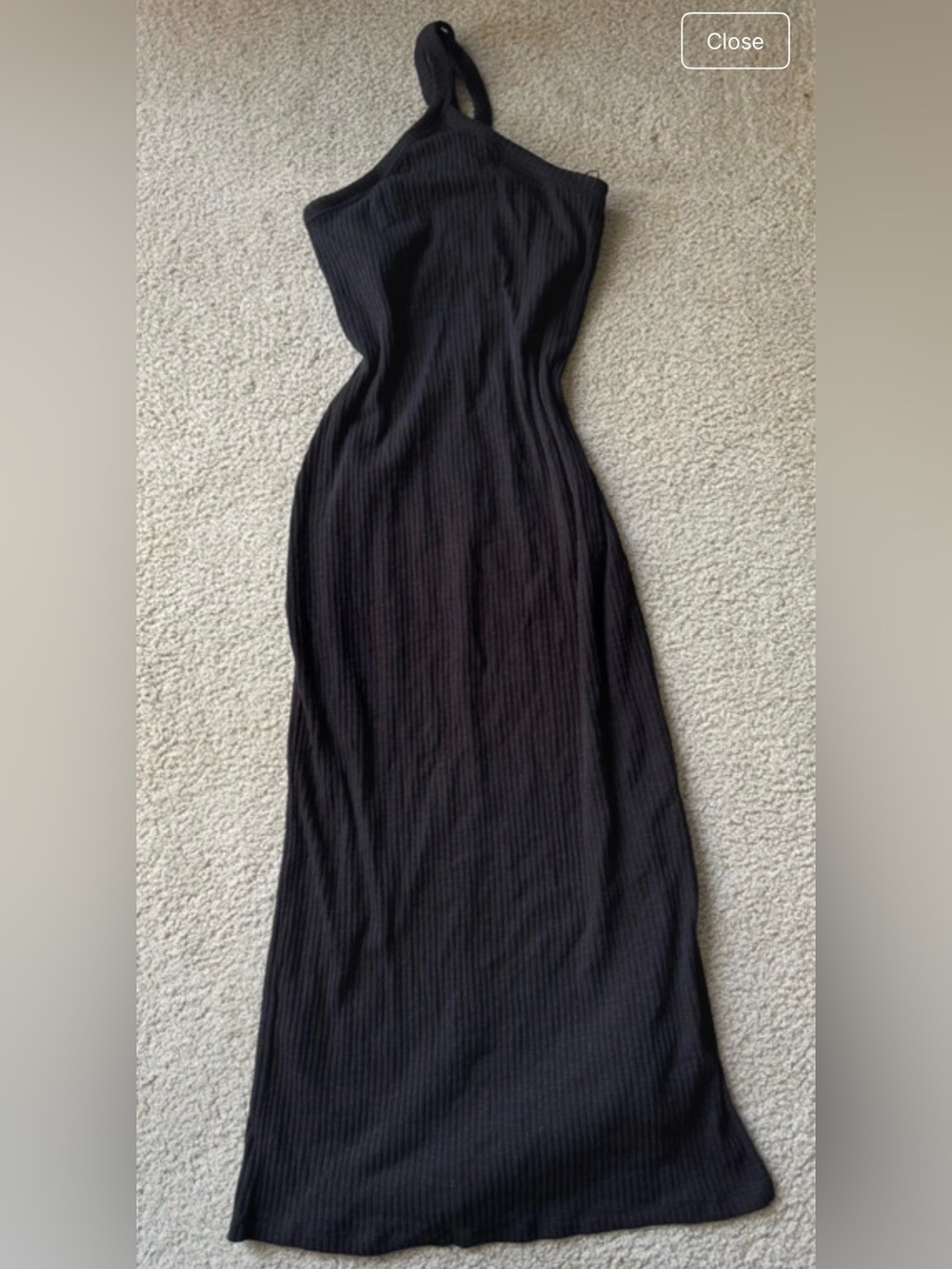 Old Navy Black Strapless Ribbed Maxi Dress stretchy boho y2k